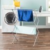 Hds Trading 3Tier RustProof Enamel Coated Steel Collapsible Clothes Drying Rack, Grey ZOR96063